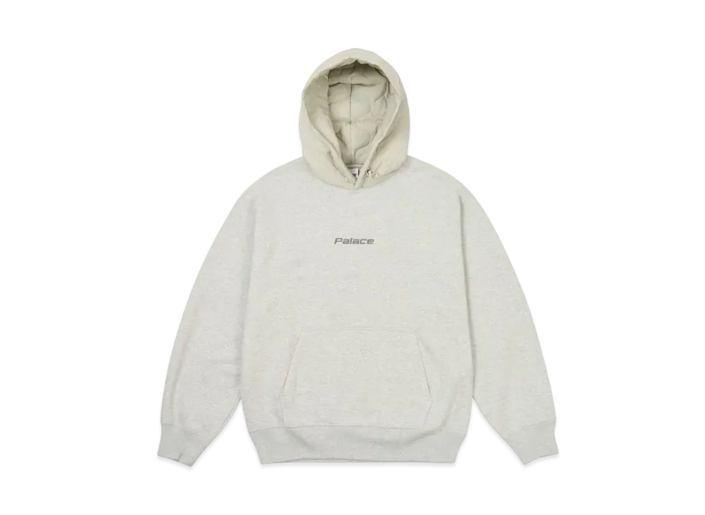 PALACE Baffled Font Hood "Grey Marl"