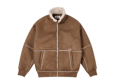 PALACE Sherpa Faux Suede Funnel "Brown"