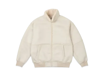 PALACE Sherpa Faux Suede Funnel "Soft White"