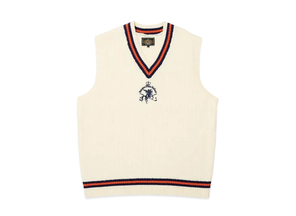 PALACE x BEAMS Plus Cable Vest "Sand"