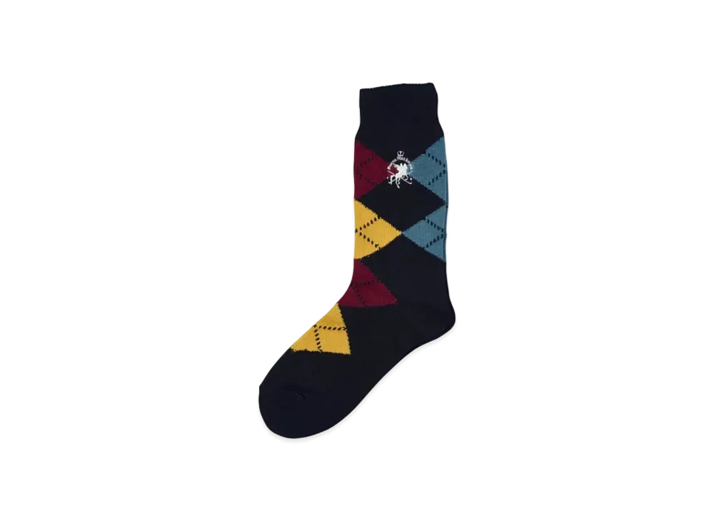 PALACE x BEAMS Plus Argyle Socks "Black"