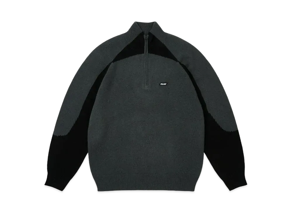 PALACE Trial 1/4 Zip Knit "Black"