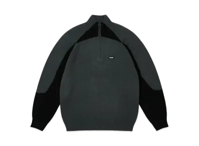 PALACE Trial 1/4 Zip Knit "Black"