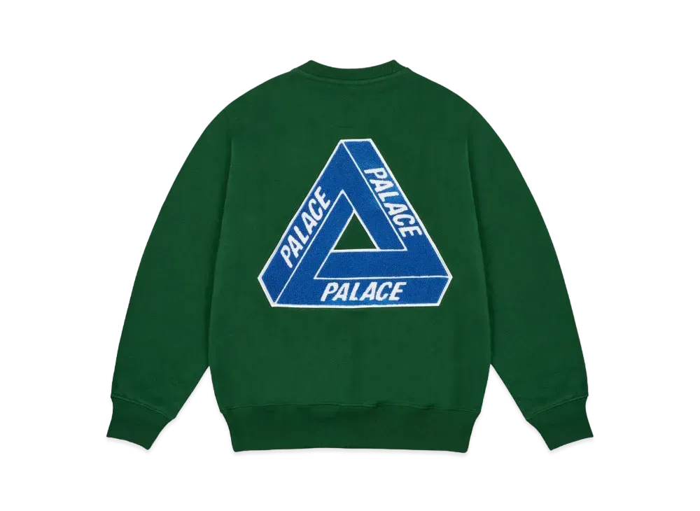 PALACE Chenille Tri-Ferg Crew "Green"
