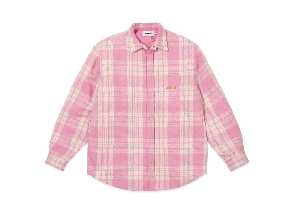 PALACE Check Insulated Shirt "Pink"