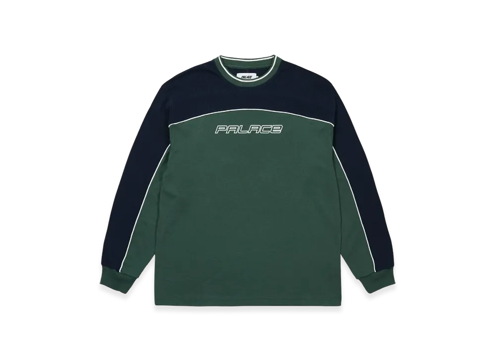 PALACE Mesh Panel Longsleeve "Green"