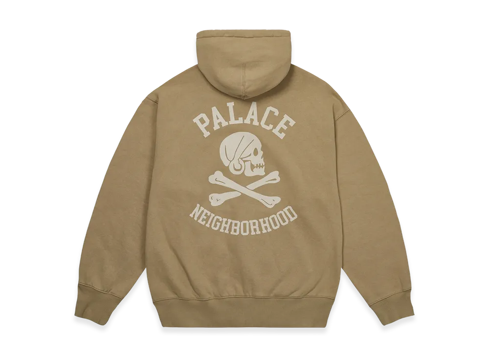 PALACE x NEIGHBORHOOD Skull Zip Hood "Incense"