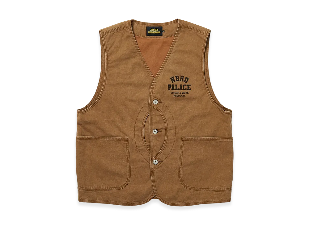 PALACE x NEIGHBORHOOD Duck Vest "Brown"
