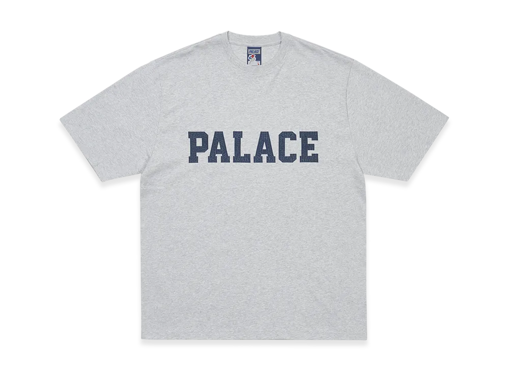 PALACE College T-Shirt "Grey Marl"