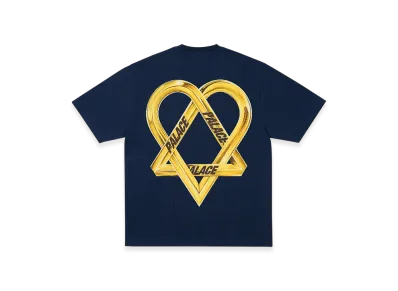 PALACE x HIM Tri Gram T Shirt "Navy"