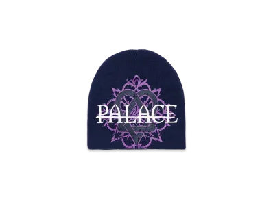 PALACE x HIM Tri Gram Nein Cuff Beanie "Navy"