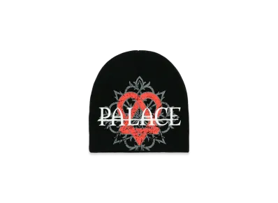 PALACE x HIM Tri Gram Nein Cuff Beanie "Black"