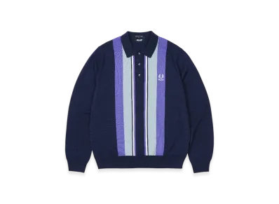 PALACE x Fred Perry Long Sleeve Knitted Shirt "Peacoat"