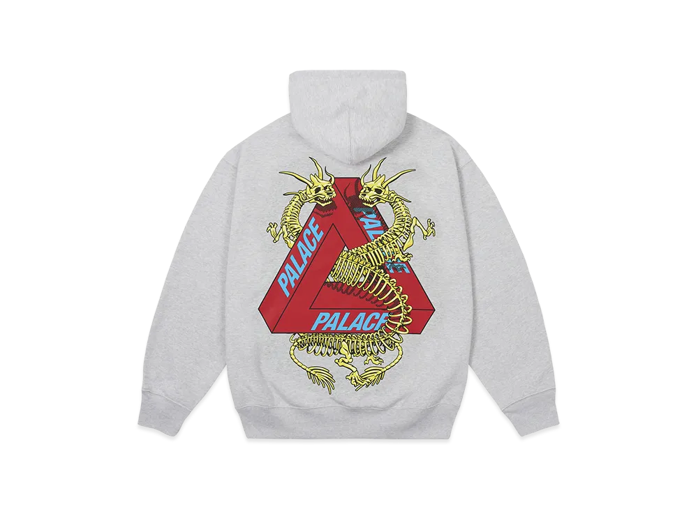 Palace Dragon Bones Tri Hood "Grey Marl"