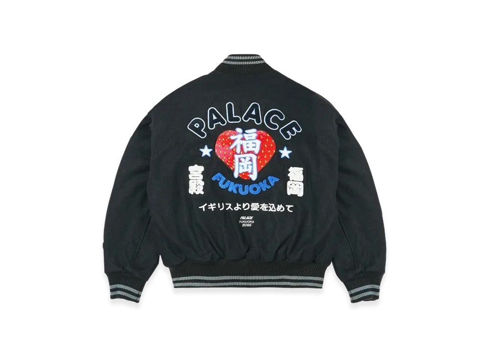 パレス 福岡 バーシティ ジャケット "ブラック"