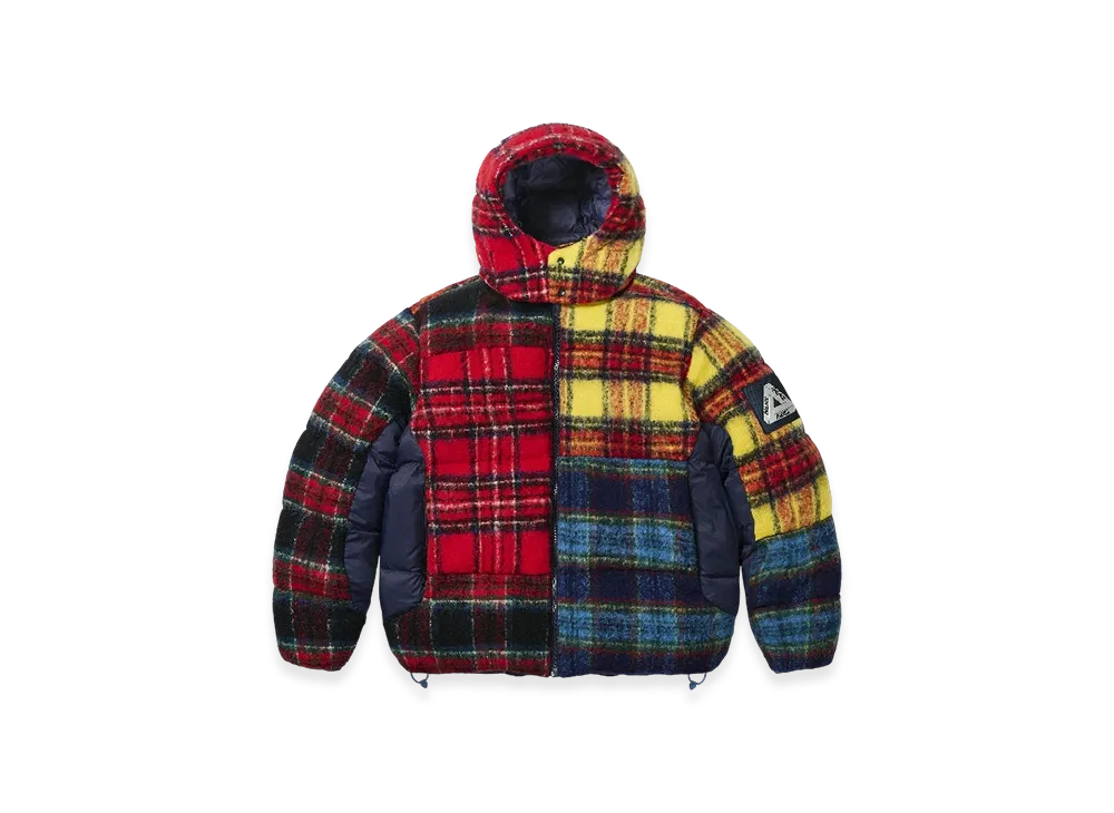 PALACE Mohair Wool Puffa Jacket "Patchwork"
