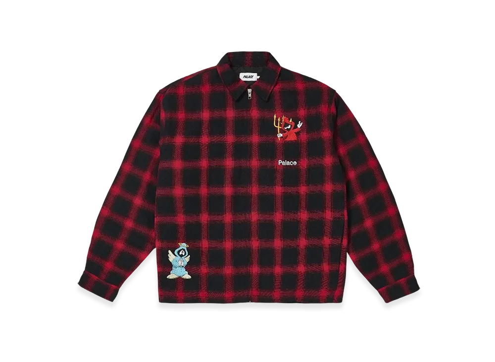 PALACE Zip Up Shirt "Red"