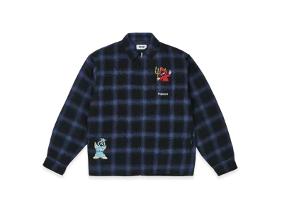 PALACE Zip Up Shirt "Navy"