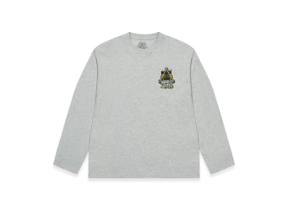 PALACE Lock In Longsleeve "Grey Marl"