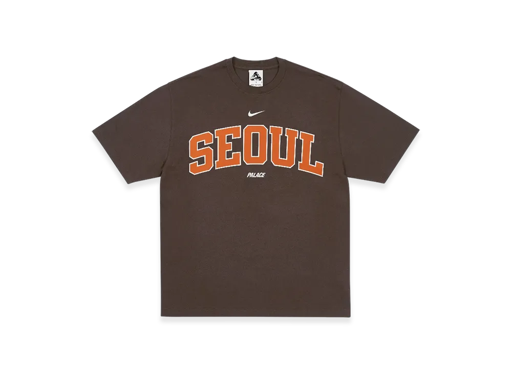 PALACE x Nike Shop T-Shirt Hongdae "Brown"
