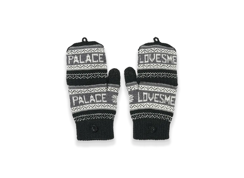 PALACE Loves Me Knitted Gloves "Black"