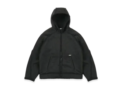 PALACE Sherpa Faux Suede Hooded Jacket "Black"