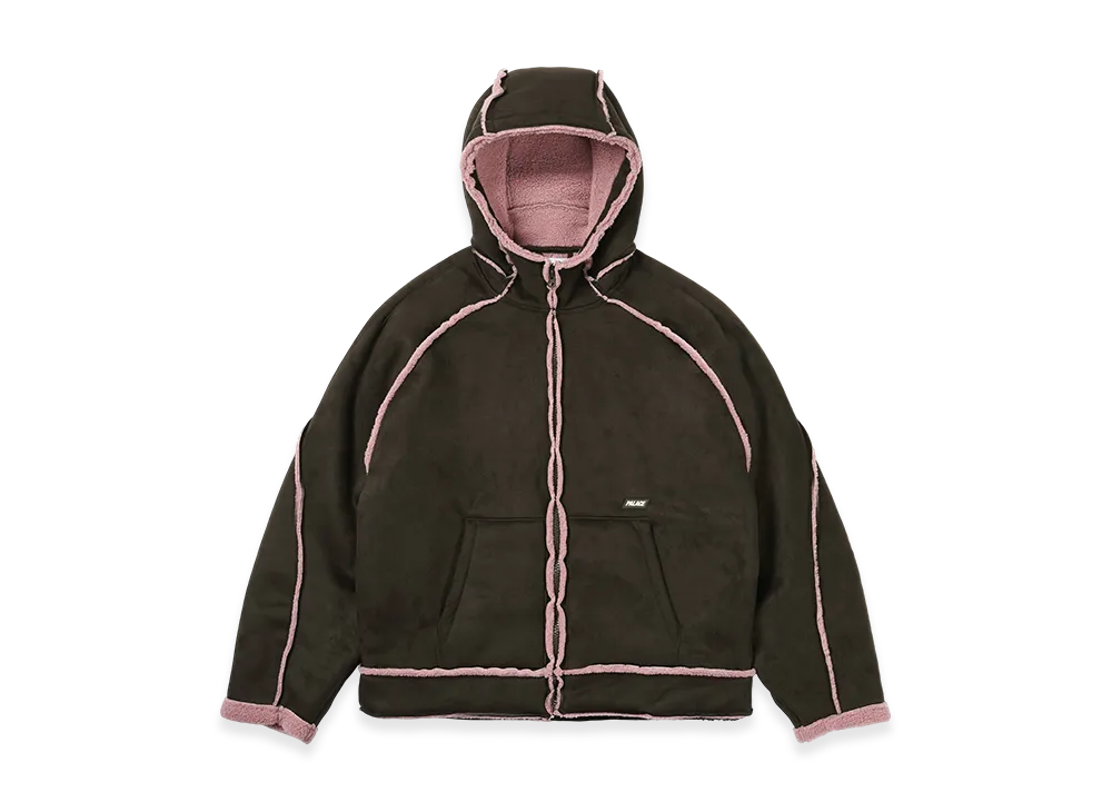 PALACE Sherpa Faux Suede Hooded Jacket 