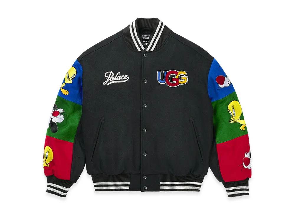 PALACE x UGG x Looney Tunes Varsity Jacket "Black"