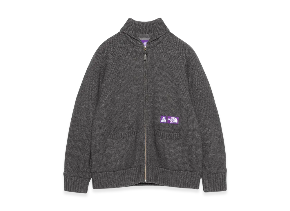 PALACE x The North Face Purple Label WINDSTOPPER Field Sweater "Asphalt Gray"