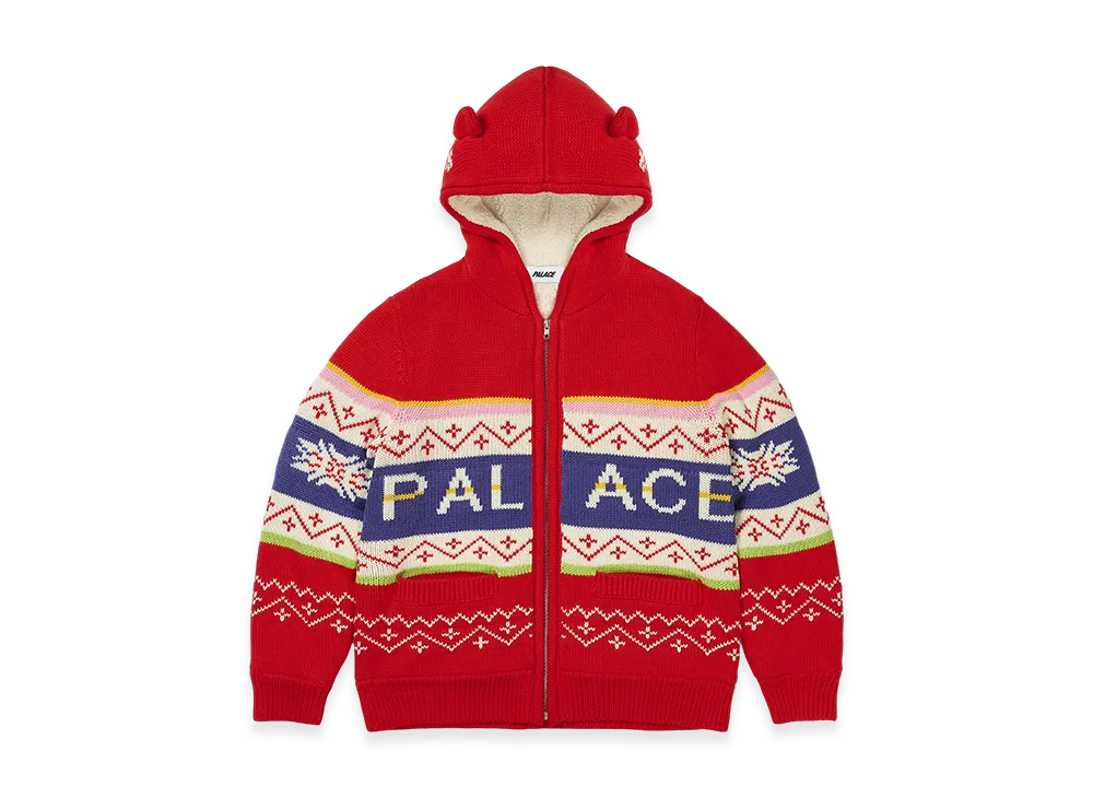 PALACE Loves Me Hooded Knit "Red"