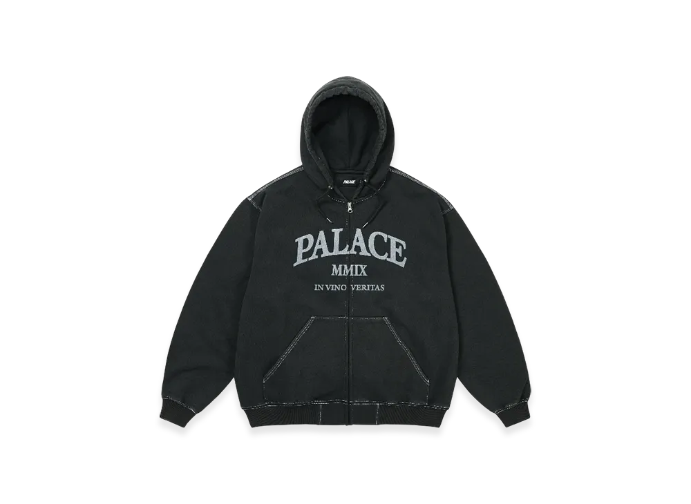パレス トリプル ステッチ ベリタス ジップ フード "ブラック"