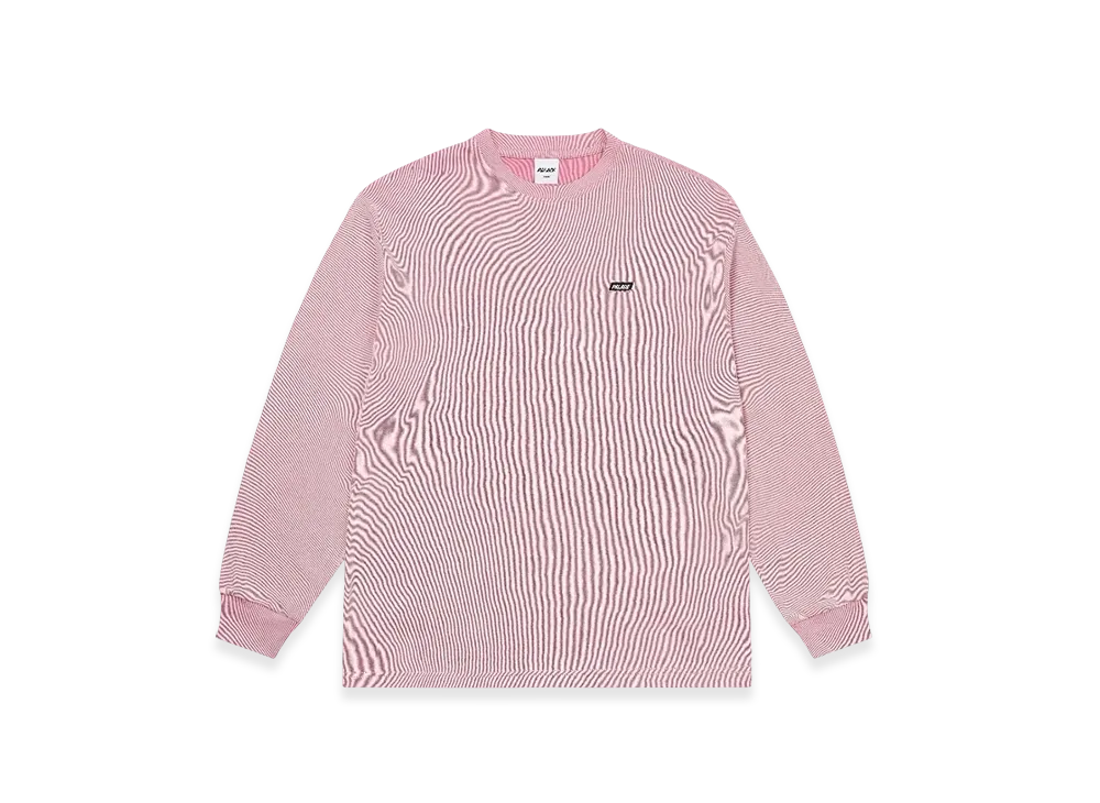 パレス レンチキュラー ロングスリーブ "グレー ピンク"