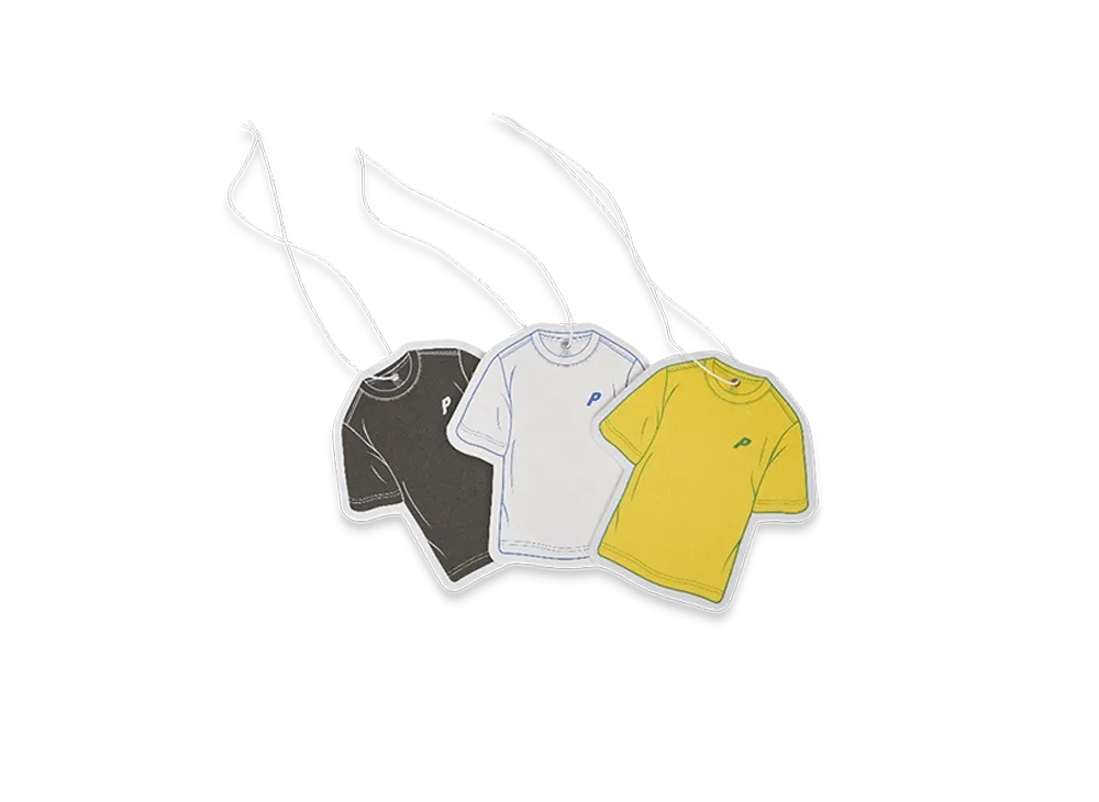 パレス トライ Tシャツ エア フレッシュナー 3パック "ブラック ホワイト イエロー"