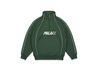 PALACE Fast Logo 1/4 Zip "Green"
