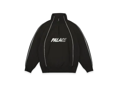 PALACE Fast Logo 1/4 Zip "Black"