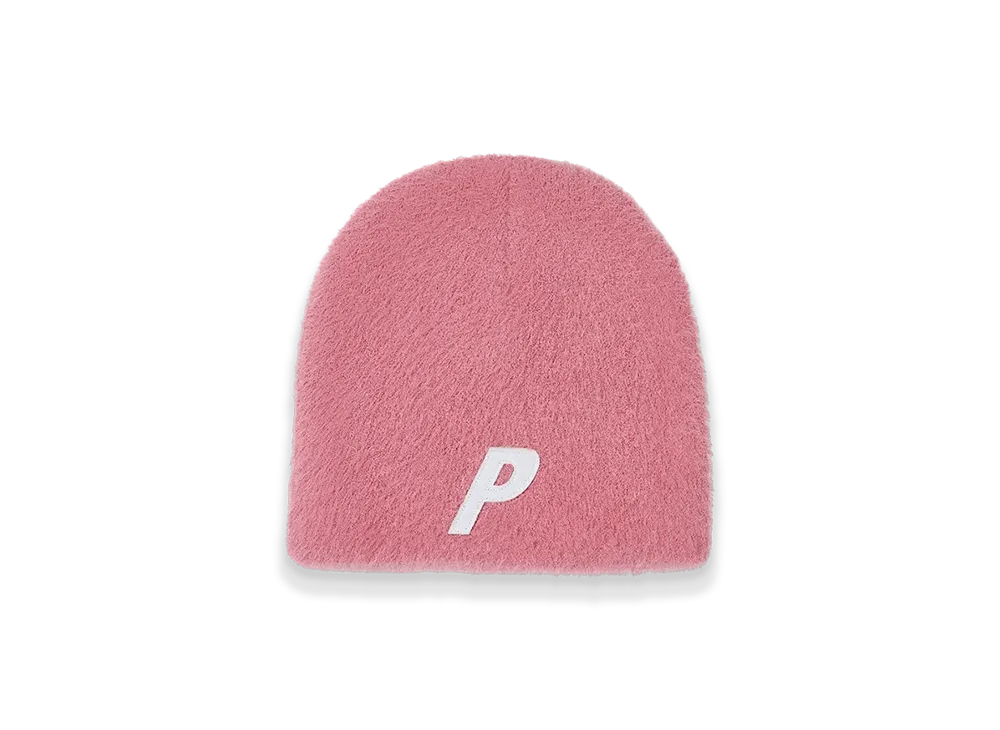 PALACE Faux Mohair P Nein Cuff Beanie "Pink"