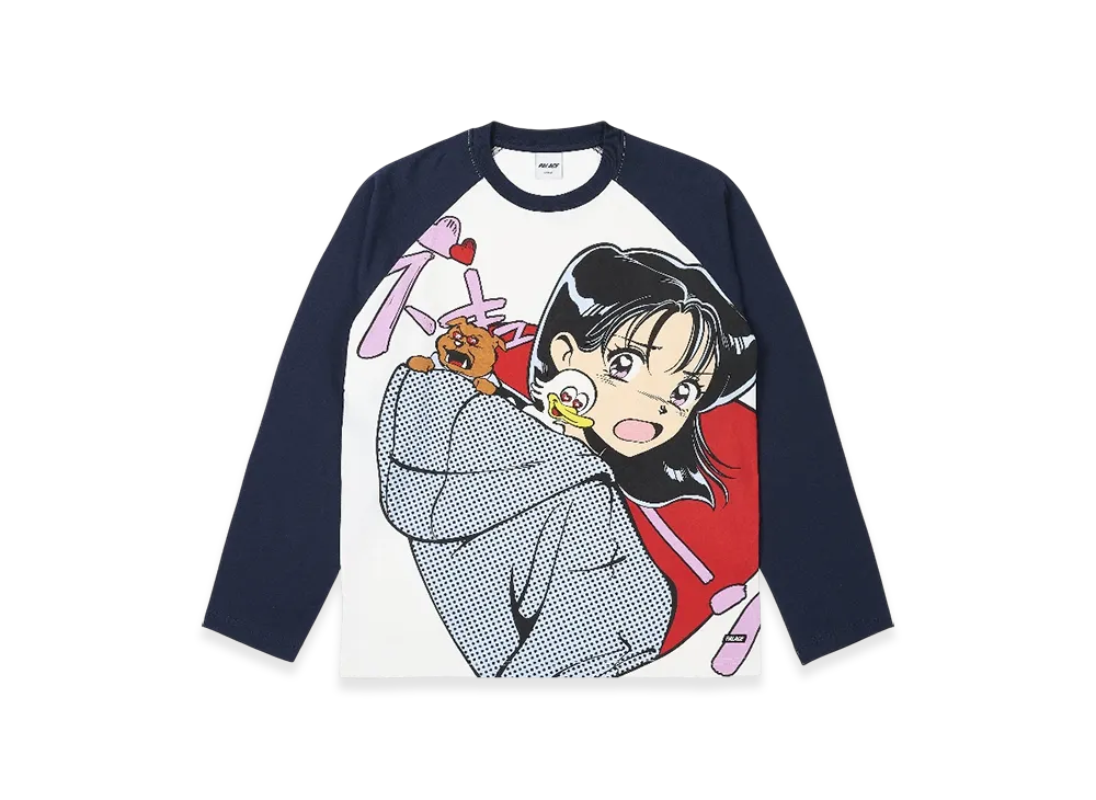 PALACE Rear View Raglan Longsleeve "Navy"