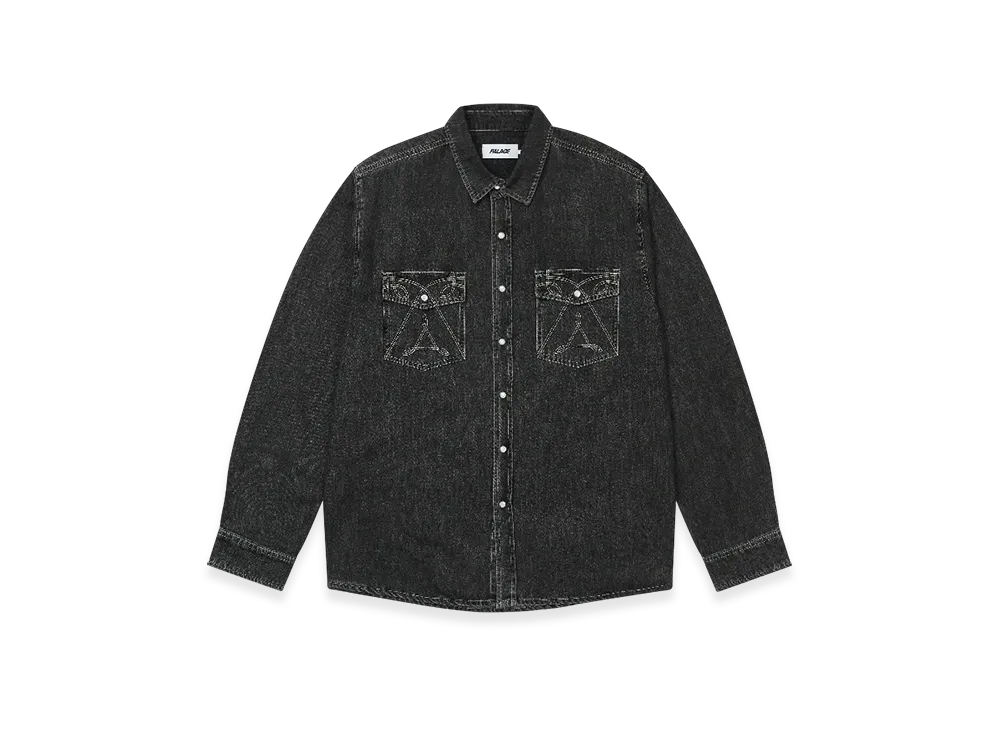PALACE Denim Western Overshirt "Black"