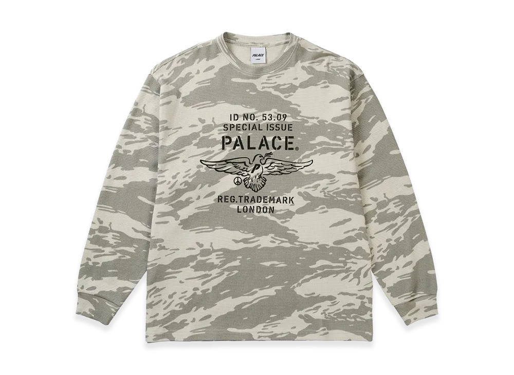 PALACE Dove Stamp Waffle Longsleeve "Snow Camo"