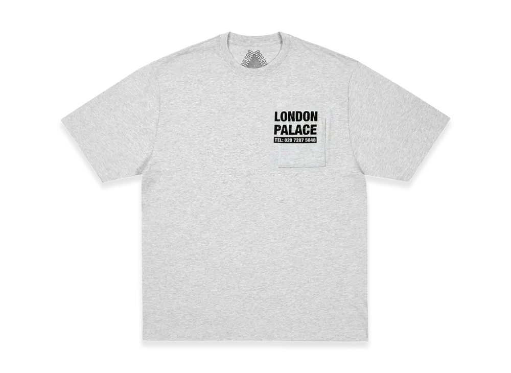 PALACE Shop Numbers T-Shirt "Grey Marl"