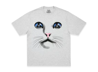 PALACE Cat Face T-Shirt "Grey Marl"
