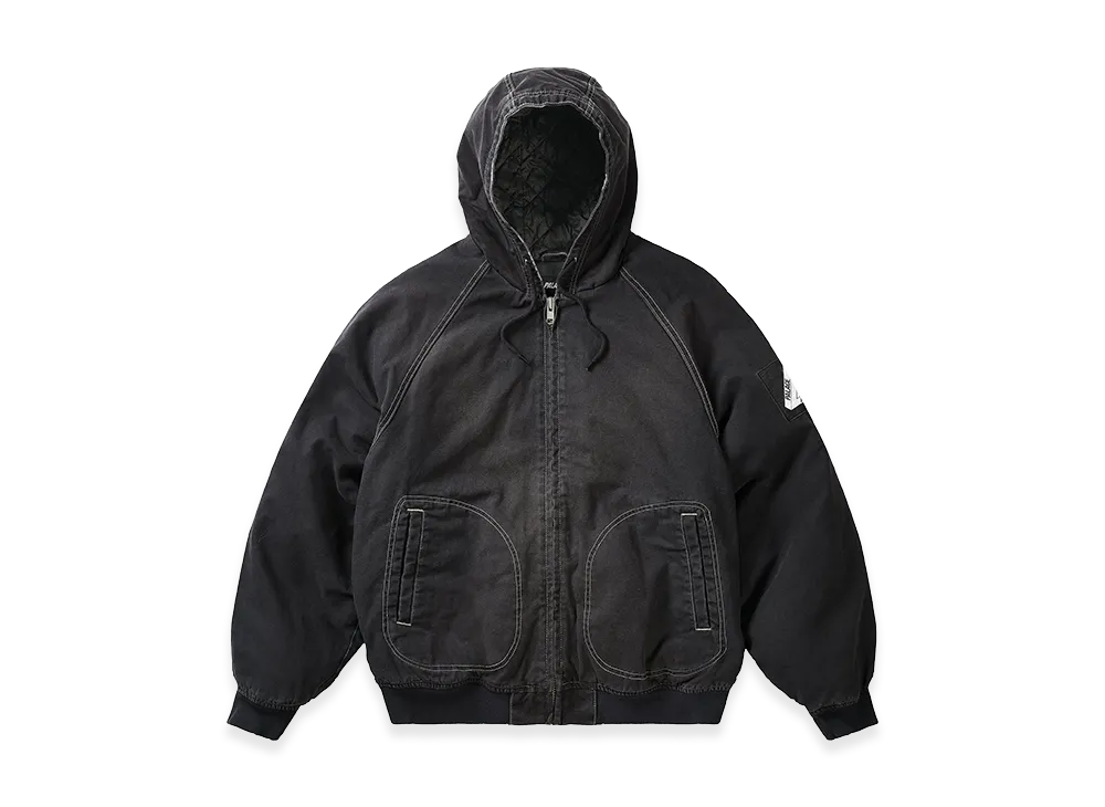 PALACE 10 OZ Hooded Canvas Jacket "Black"