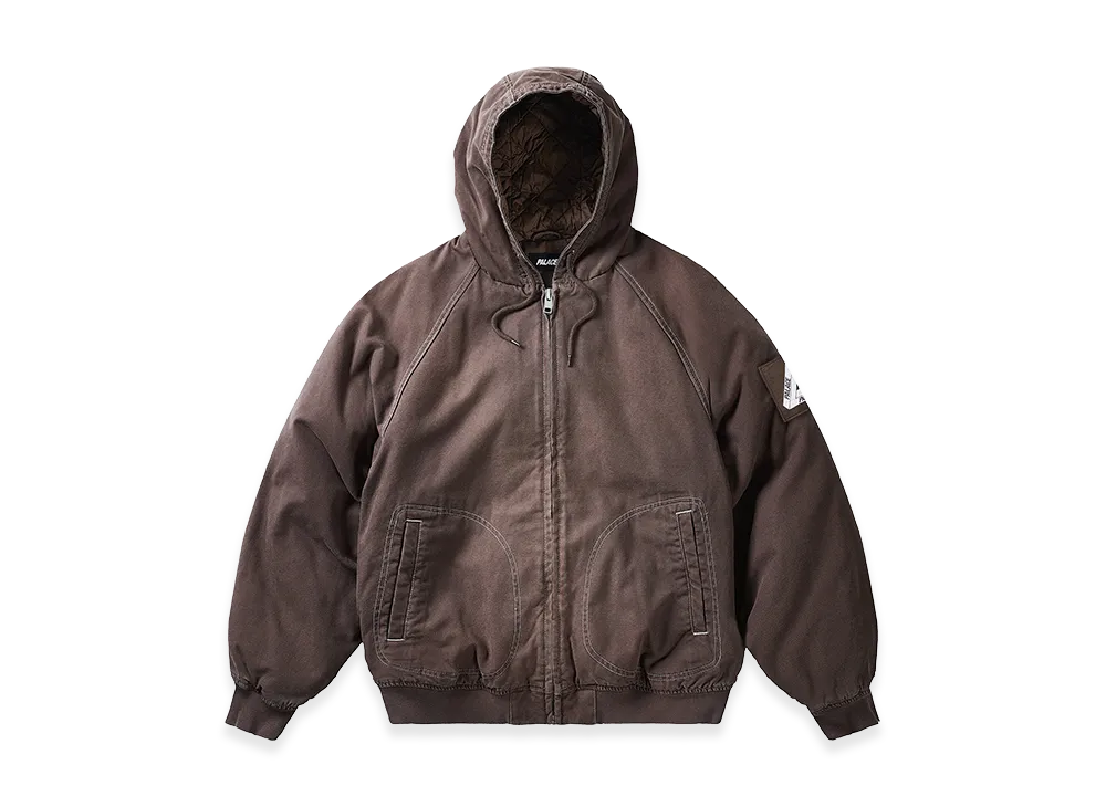 PALACE 10 OZ Hooded Canvas Jacket "Brown"