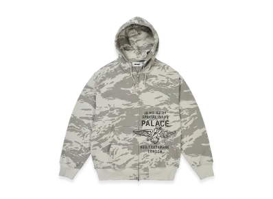 PALACE Dove Stamp Waffle Zip Hood "Snow Camo"