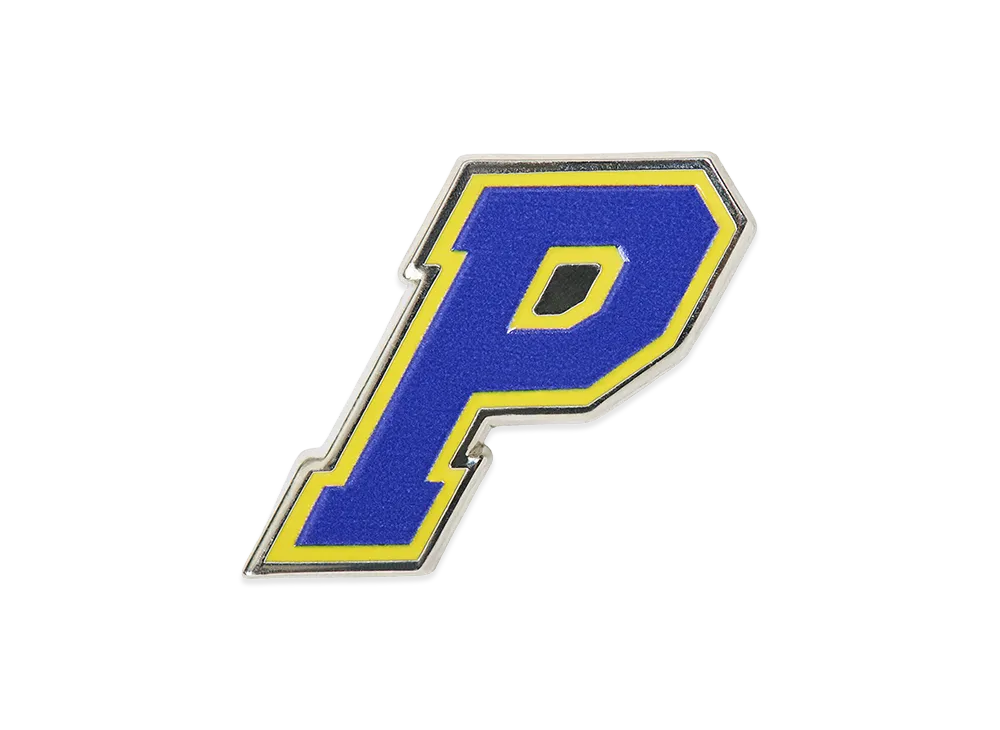 PALACE College P Pin Badge "Yellow Blue"