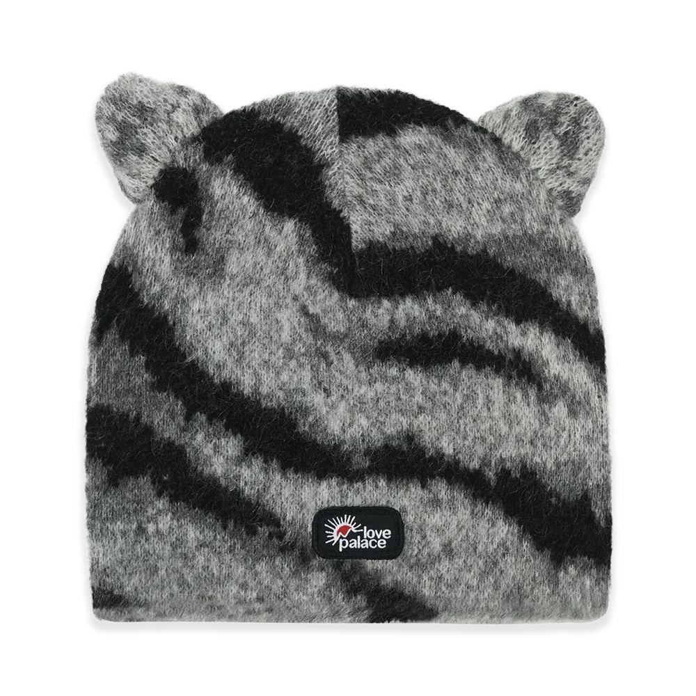 PALACE Hairy Tiger Ears Beanie "Grey"
