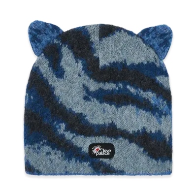 PALACE Hairy Tiger Ears Beanie "Blue"