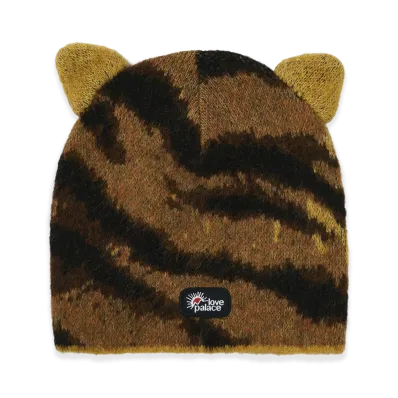 PALACE Hairy Tiger Ears Beanie "Orange"