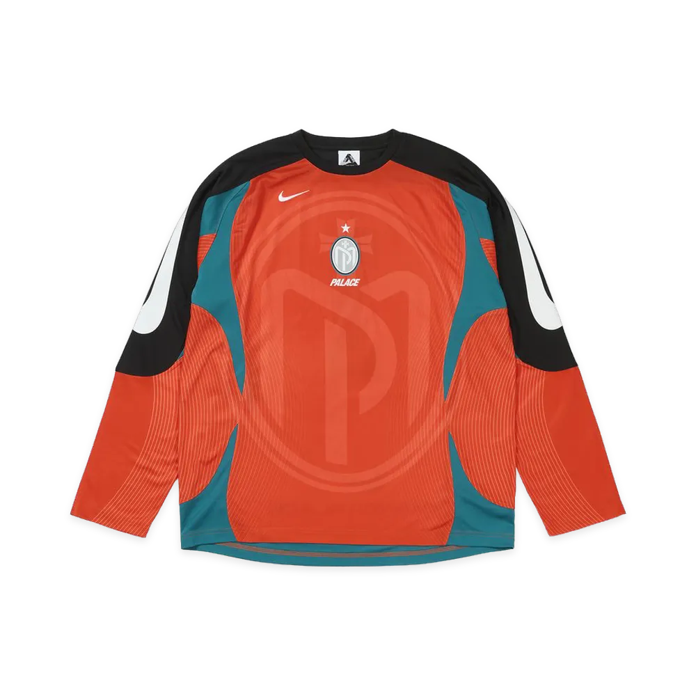 PALACE x Nike Manor Place Longsleeve Jersey "Orange"
