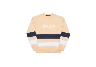 PALACE Stripe Panel Crew "Pink"